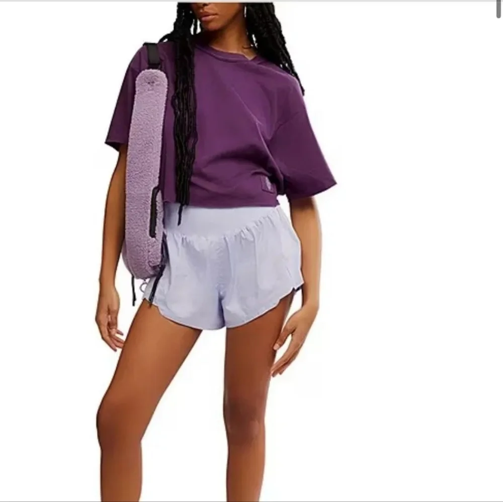 FP Movement by Free People Cropped Short Sleeve Tee in Purple - Picture 2 of 6